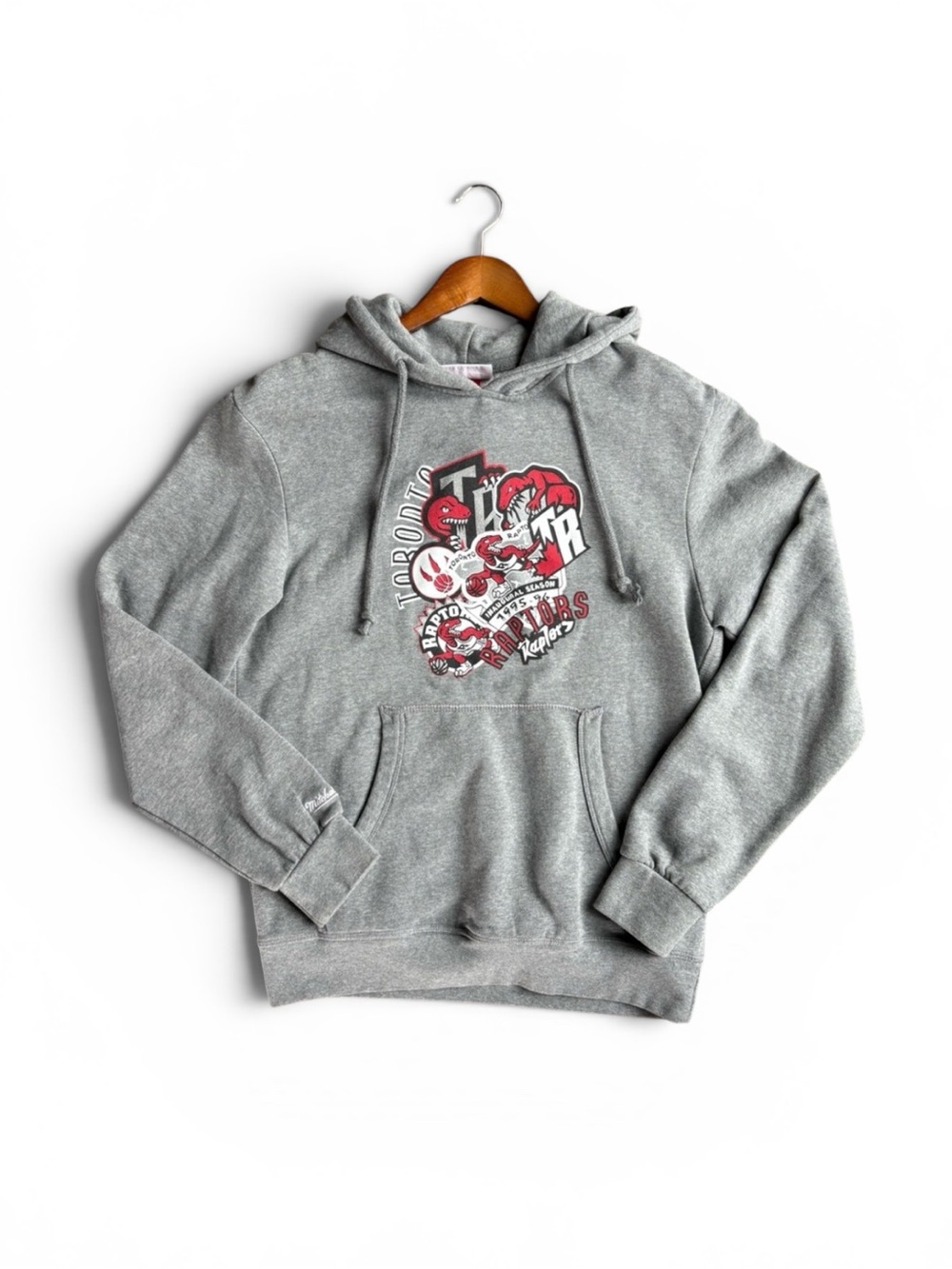 Toronto Raptors Retro Dino Graphic Hoodie Medium Mitchell & Ness